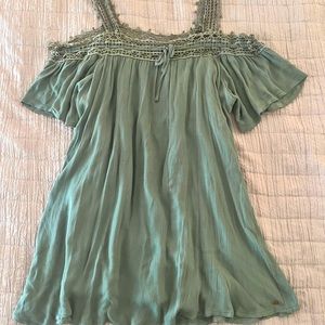 O’Neill Cold Shoulder Crochet Shift Lace Dress